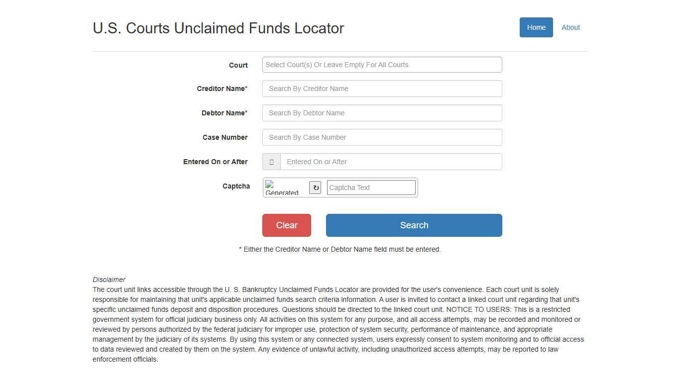 Unclaimed Funds Locator